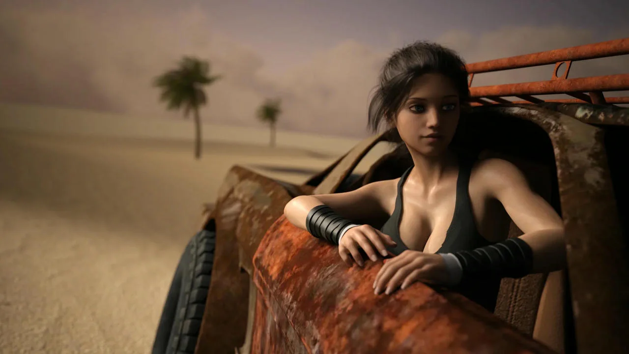 沙漠追猎者游戏封面 - 展示游戏主角和废土世界观